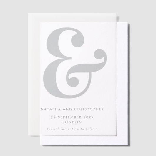 Invitations En Vélin Majuscules en gras et superposition Enregistrer la (Compenser)