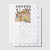 Invitations En Vélin Marché de fleurs de mariage sous la pluie de pétal (Décalage (Invitation))