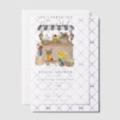 Invitations En Vélin Marché de Fleurs de Noces de Fille à l'Aquarelle P (Décalage (Invitation))