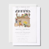 Invitations En Vélin Marché de Fleurs de Noces de Fille à l'Aquarelle P (Compenser)