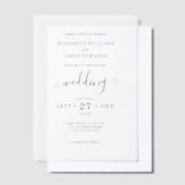 Invitations En Vélin Mariage bohème simple et élégant (Compenser)