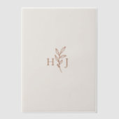 Invitations En Vélin Mariage botanique minimal (Recto)