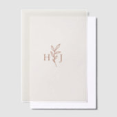 Invitations En Vélin Mariage botanique minimal (Compenser)