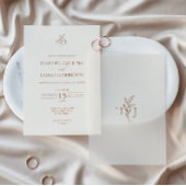 Invitations En Vélin Mariage botanique minimal