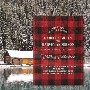 Invitations En Vélin Mariage cabine d'hiver de la bûcheronnette d'hiver