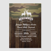Invitations En Vélin Mariage Camouflage Occidental Rustique la Chasse e (Recto)