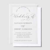 Invitations En Vélin Mariage Casual Script Moderne (Compenser)