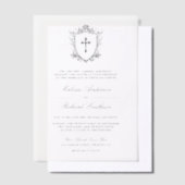 Invitations En Vélin Mariage catholique noir de Victoria (Compenser)