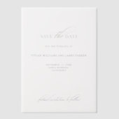 Invitations En Vélin Mariage classique délicat Enregistrer la carte de (Recto)