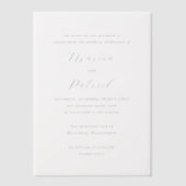 Invitations En Vélin Mariage classique élégant Marcia (Recto)