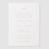 Invitations En Vélin Mariage Classique Monogramme (Recto)