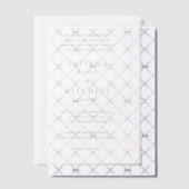 Invitations En Vélin Mariage classique noir et blanc élégant (Décalage (Invitation))