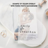 Invitations En Vélin Mariage contemporain de typographie noire