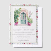 Invitations En Vélin Mariage d'aquarelle de porte marocaine tropicale (Compenser)