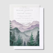 Invitations En Vélin Mariage d'aquarelle Misty Mountain Romance (Compenser)