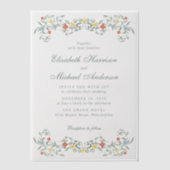 Invitations En Vélin Mariage d'aquarelle vintage Garden (Recto)