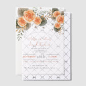 Invitations En Vélin Mariage d'automne rustique à la floraison orange d (Décalage (Invitation))