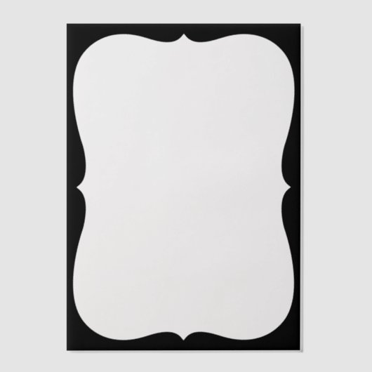 Invitations En Vélin Mariage de cadre de support noir (Recto)