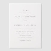 Invitations En Vélin Mariage de calligraphie lettres main or (Recto)