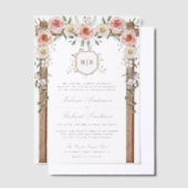 Invitations En Vélin Mariage de canopée en bois rustique (Compenser)