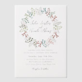 Invitations En Vélin Mariage de couronne Feuille vert Eucalyptus Botani (Recto)