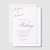 Invitations En Vélin Mariage de couverture simple moderne et élégant (Compenser)