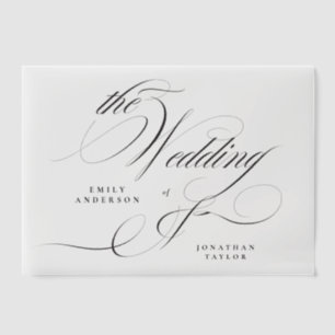 Invitations En Vélin Mariage de Cravate noire de calligraphie officiell