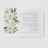 Invitations En Vélin Mariage de fleurs dorées (Décalage (Invitation))