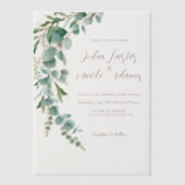 Invitations En Vélin Mariage de germe de feuilles d'automne de l'Eucaly (Recto)