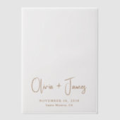 Invitations En Vélin Mariage de monogramme Or Chic (Recto)