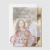 Invitations En Vélin Mariage de Motif de mandala géométrique classique (Décalage (Couple))