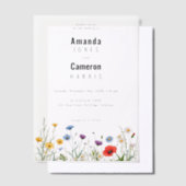 Invitations En Vélin Mariage de prairie sauvage de printemps (Compenser)