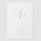 Invitations En Vélin Mariage de script élégant classique (Recto)