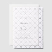 Invitations En Vélin Mariage de script Monogramme simple (Décalage (Invitation))