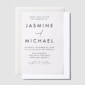 Invitations En Vélin Mariage de script noir moderne (Compenser)