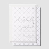Invitations En Vélin Mariage de script noir simple et moderne (Décalage (Invitation))