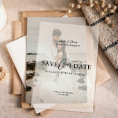 Invitations En Vélin Mariage de script simple