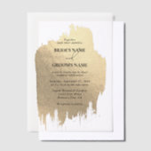 Invitations En Vélin Mariage de superposition de Mariage Faux Gold (Compenser)