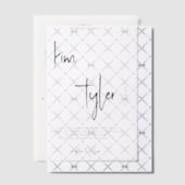 Invitations En Vélin Mariage de superposition de script moderne minimal (Décalage (Invitation))