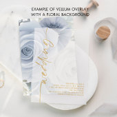 Invitations En Vélin Mariage de texte doré de calligraphie pivotée