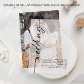 Invitations En Vélin Mariage de texte noir de calligraphie pivotée