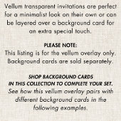 Invitations En Vélin Mariage de texte noir de calligraphie pivotée