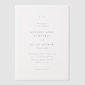 Invitations En Vélin Mariage de typographie simple Monogramme (Recto)