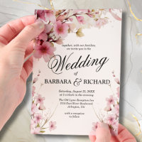 Mariage d'élégance couleur rose florale