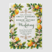 Invitations En Vélin Mariage d'élégance d'été méditerranéen (Recto)