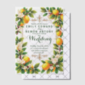 Invitations En Vélin Mariage d'élégance d'été méditerranéen (Décalage (Invitation))