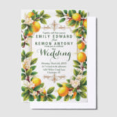 Invitations En Vélin Mariage d'élégance d'été méditerranéen (Compenser)