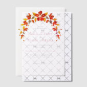 Invitations En Vélin Mariage d'hibiscus tropicaux d'Orange brulé (Décalage (Invitation))