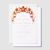 Invitations En Vélin Mariage d'hibiscus tropicaux d'Orange brulé (Compenser)