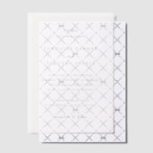 Invitations En Vélin Mariage élégant noir et blanc intemporel (Décalage (Invitation))